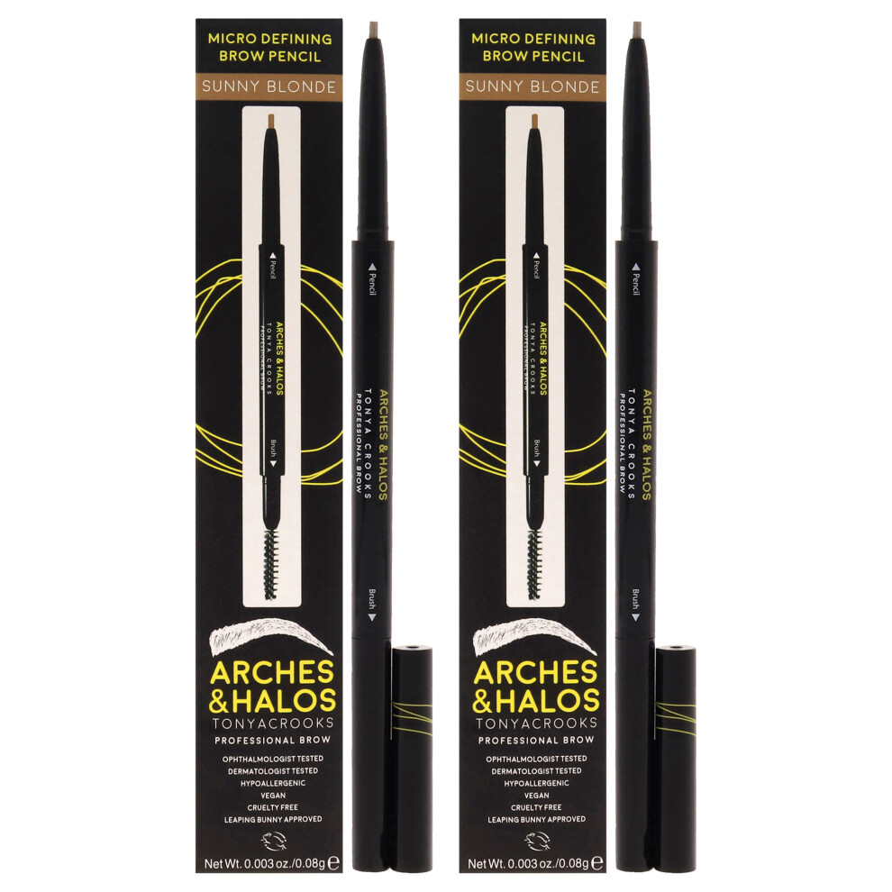 Arches And Halos Micro Defining Brow Pencil - Sunny Blonde By For Women - 0.003 Oz Eyebrow Pencil - Pack Of 2