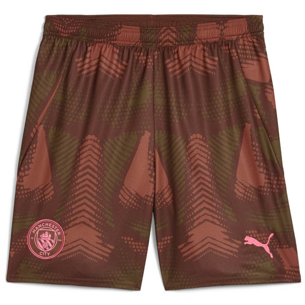 (9-10 Years) Man City Kids Brown Goalkeeper Shorts 2024/25