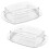 URBN-CHEF (2 Dish) Butter Cheese Dish Holder Storage Tray Clear Plastic Serving with Lid 1