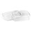 URBN-CHEF (2 Dish) Butter Cheese Dish Holder Storage Tray Clear Plastic Serving with Lid 8