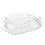 URBN-CHEF (2 Dish) Butter Cheese Dish Holder Storage Tray Clear Plastic Serving with Lid 9
