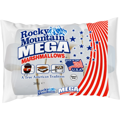 ROCKY MOUNTAIN Mega Marshmallows 340g (Pack of 12)