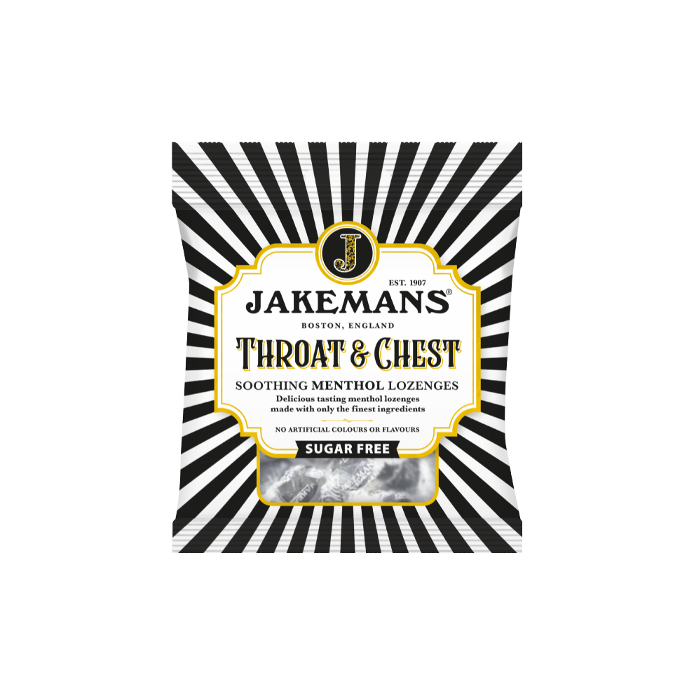 Jakemans Throat & Chest Lozenges - Sugar Free 50G (Pack Of 12)