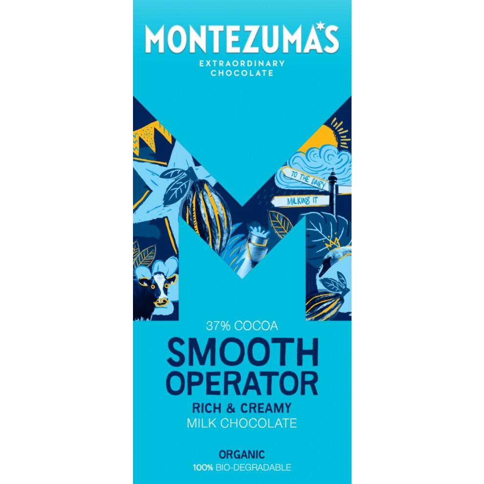 Organic 37% Cocoa Smooth Milk Chocolate 90g (Montezuma's) - Image 6
