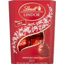 LINDT Lindor Milk Cornet 37g (Pack of 14)