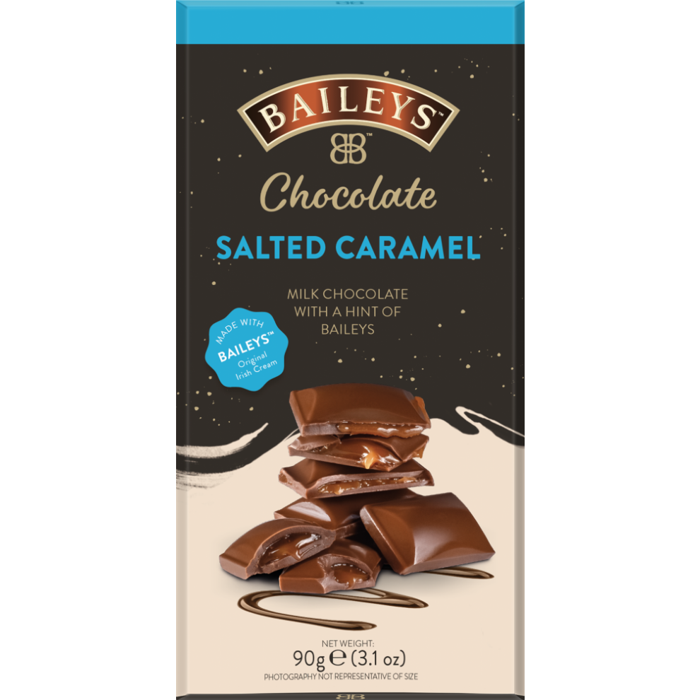 BAILEYS Salted Caramel Milk Chocolate Truffle Bar 90g (Pack of 15)