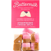 BUTTERMILK Strawberry Cream Split Fudge 175g (Pack of 16)