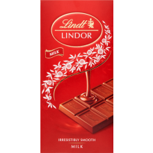 LINDT Lindor Bar Milk 100g (Pack of 18)