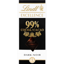 LINDT Excellence Dark 99% Cocoa Bar 50g (Pack of 18)