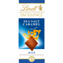 LINDT Excellence Milk Sea Salt Caramel Bar 100g (Pack of 20)