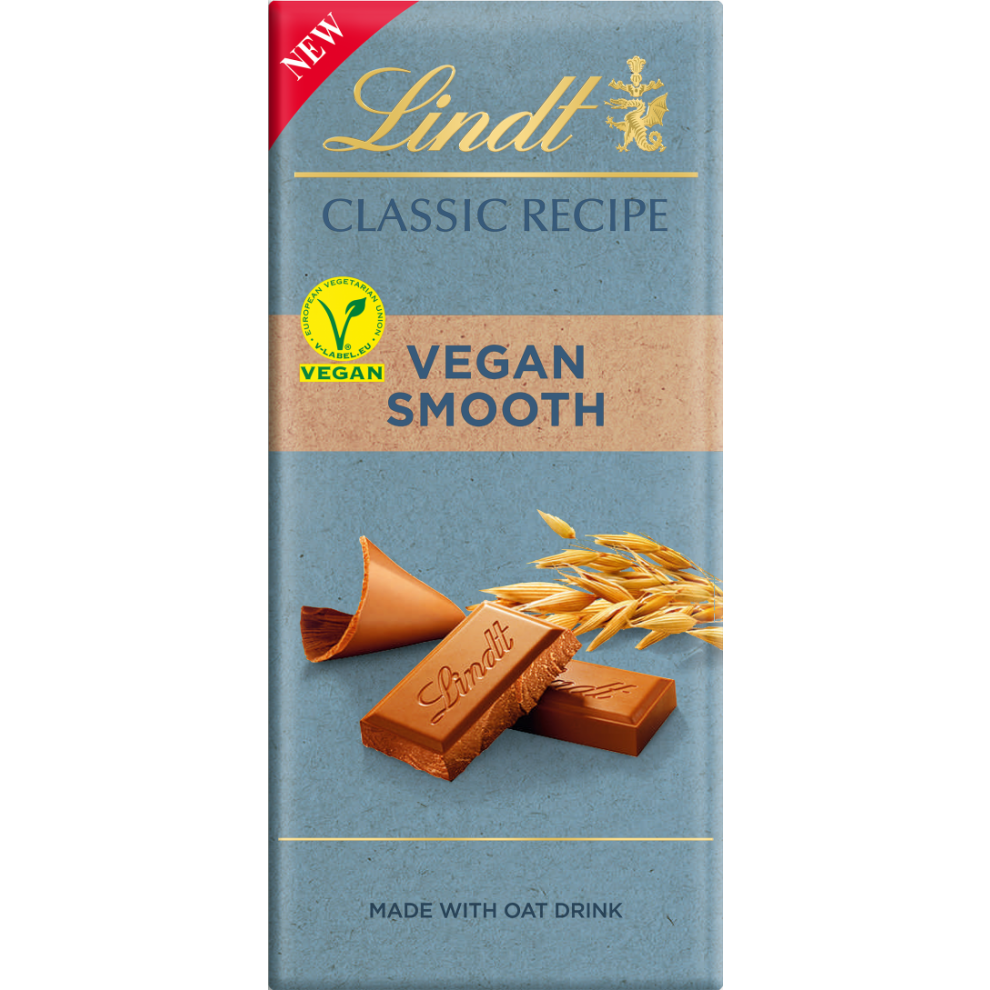 LINDT Classic Recipe Bar - Vegan Smooth 100g (Pack of 20)