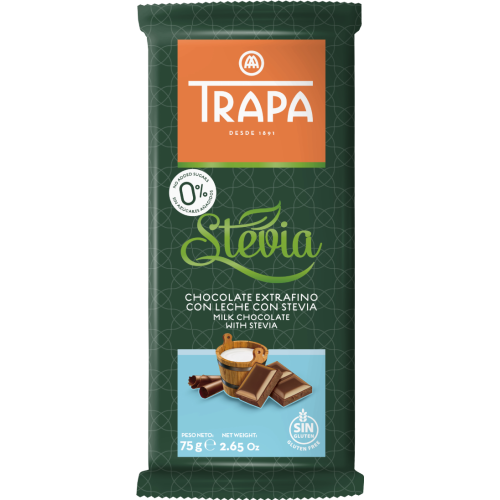 TRAPA Czekolada mleczna ze stewią 75 g
