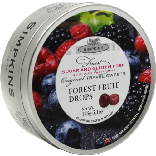 Simpkins SIMPKINS Sugar Free Forest Fruit Drops 175g (Pack of 6)