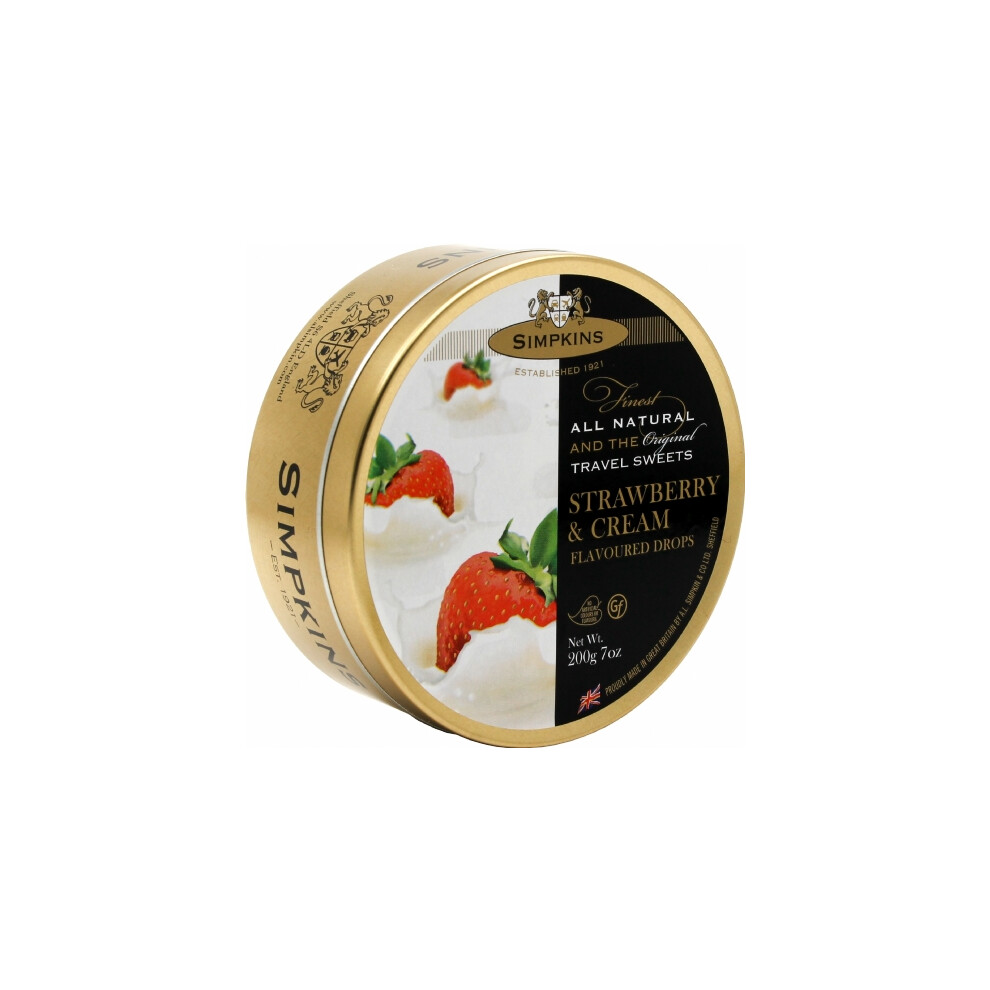 Simpkins Strawberry & Cream Travel Sweets 200G (Pack Of 6)