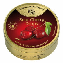Cavendish & Harvey Sour Cherry Drops in Tin 200g