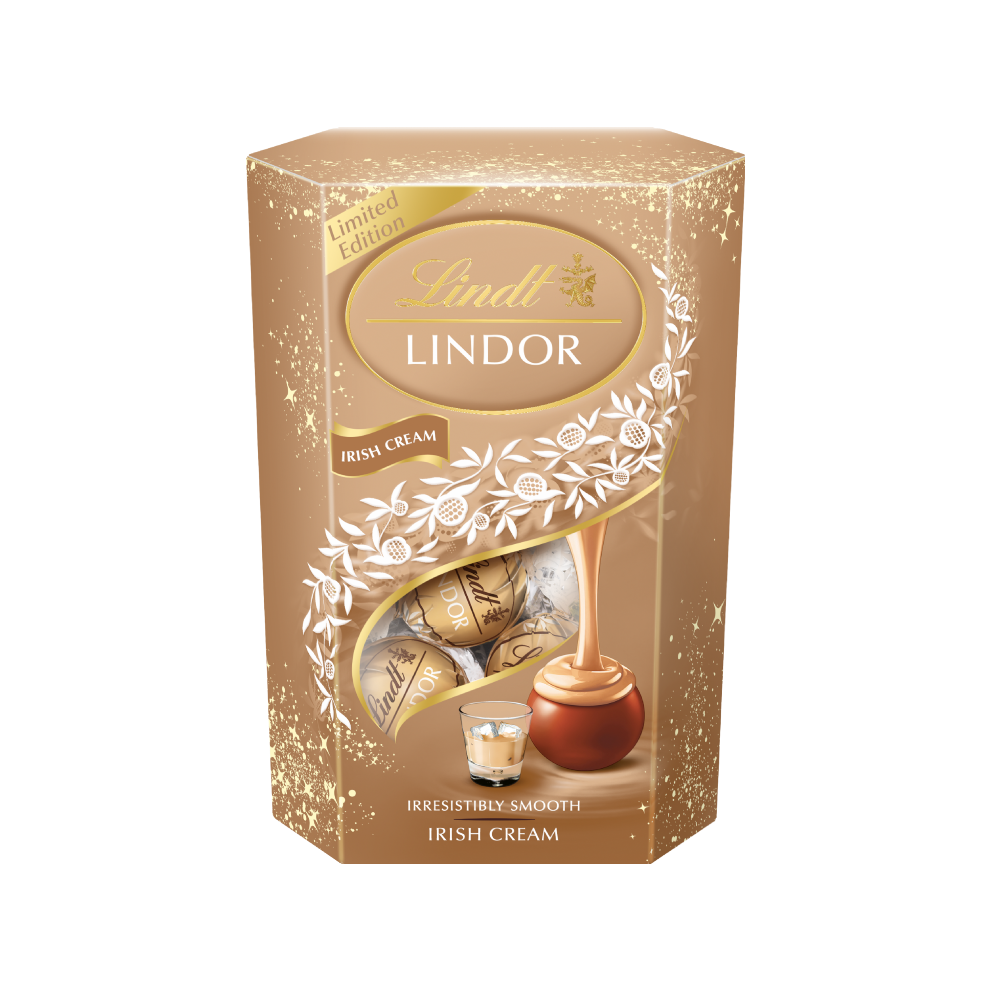 LINDT Lindor Irish Cream Cornet 200g (Pack of 8)