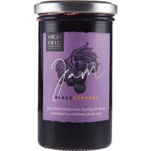 HIGHFIELD PRESERVES Blackcurrant Jam 320g (Pack of 6)