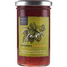HIGHFIELD PRESERVES Gooseberry & Elderflower Jam 320g (Pack of 6)