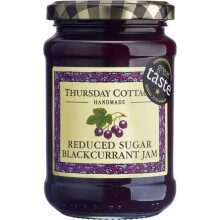 THURSDAY COTTAGE Blackcurrant Jam - Reduced Sugar 315g (Pack of 6)
