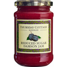 THURSDAY COTTAGE Damson Jam - Reduced Sugar 315g (Pack of 6)