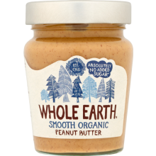 WHOLE EARTH Smooth Organic Peanut Butter 227g (Pack of 6)