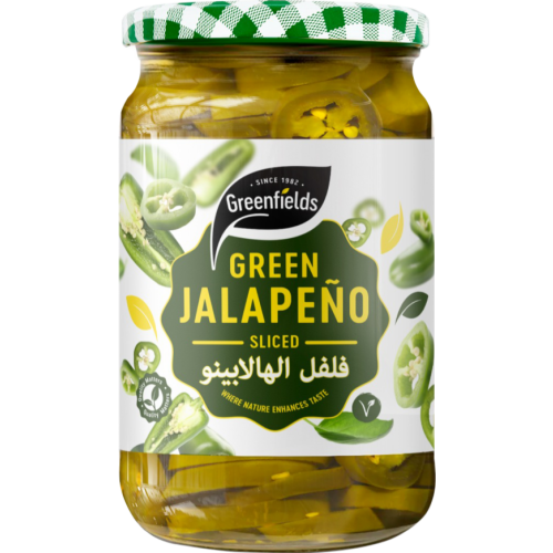 GREENFIELDS Green Jalapenos - Sliced 720g (Pack of 6)