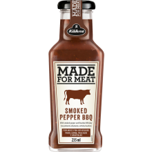 KUHNE Made for Meat - Smoked Pepper BBQ Style Sauce 235ml (Pack of 8)