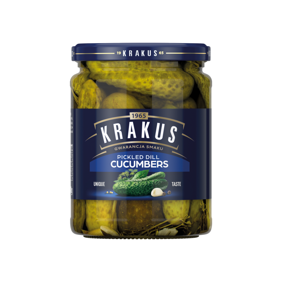 Krakus Pickled Dill Cucumbers 490G (Pack Of 12)