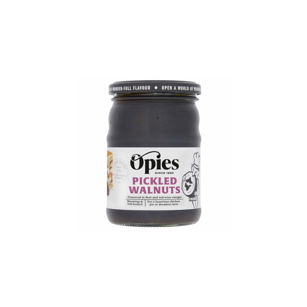 OPIES Pickled Walnuts with Ruby Port 370g (Pack of 6)