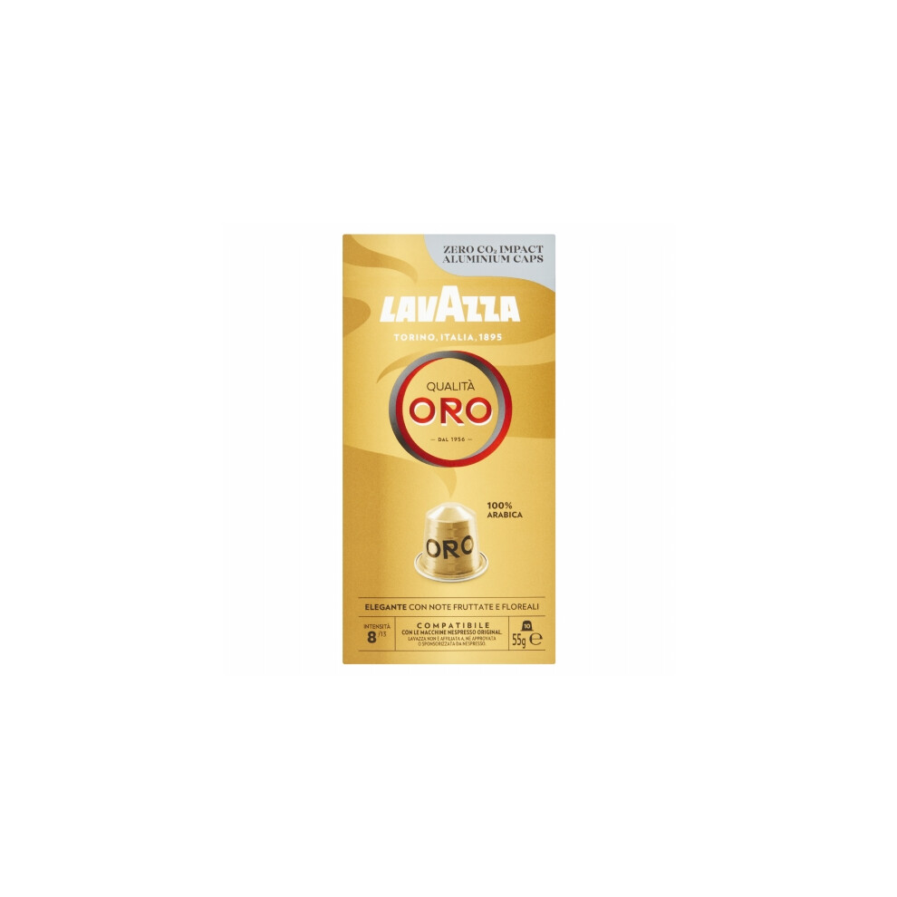 LAVAZZA Qualita Oro Nespresso Compatible Capsules 55g (Pack of 10)