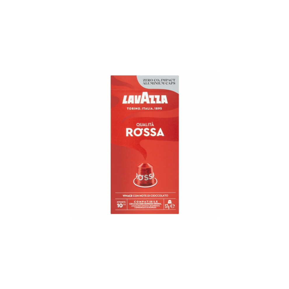 Lavazza Qualita Rossa Nespresso Compatible Capsules 57G (Pack Of 10)