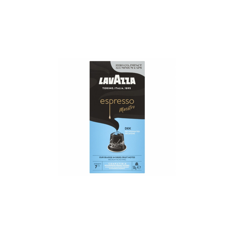 LAVAZZA Decaffeinated Nespresso Compatible Capsules 58g (Pack of 10)