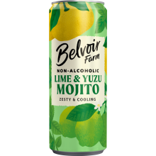 BELVOIR Non-Alcoholic Lime & Yuzu Mojito - Can 250ml (Pack of 12)