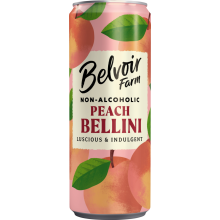 BELVOIR Non-Alcoholic Peach Bellini - Can 250ml (Pack of 12)