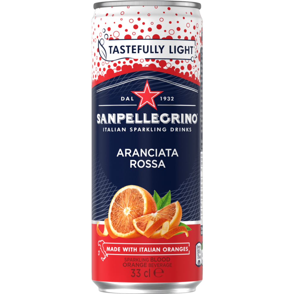 SAN PELLEGRINO Aranciata Rossa (Blood Orange) 330ml (Pack of 12)