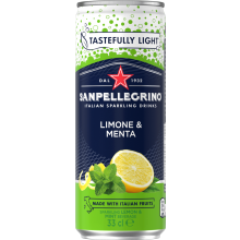 SAN PELLEGRINO Limone & Menta (Lemon & Mint) 330ml (Pack of 12)