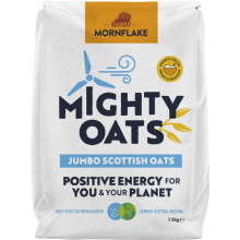 MORNFLAKE Whole Jumbo Oats - Bag 500g (Pack of 12)