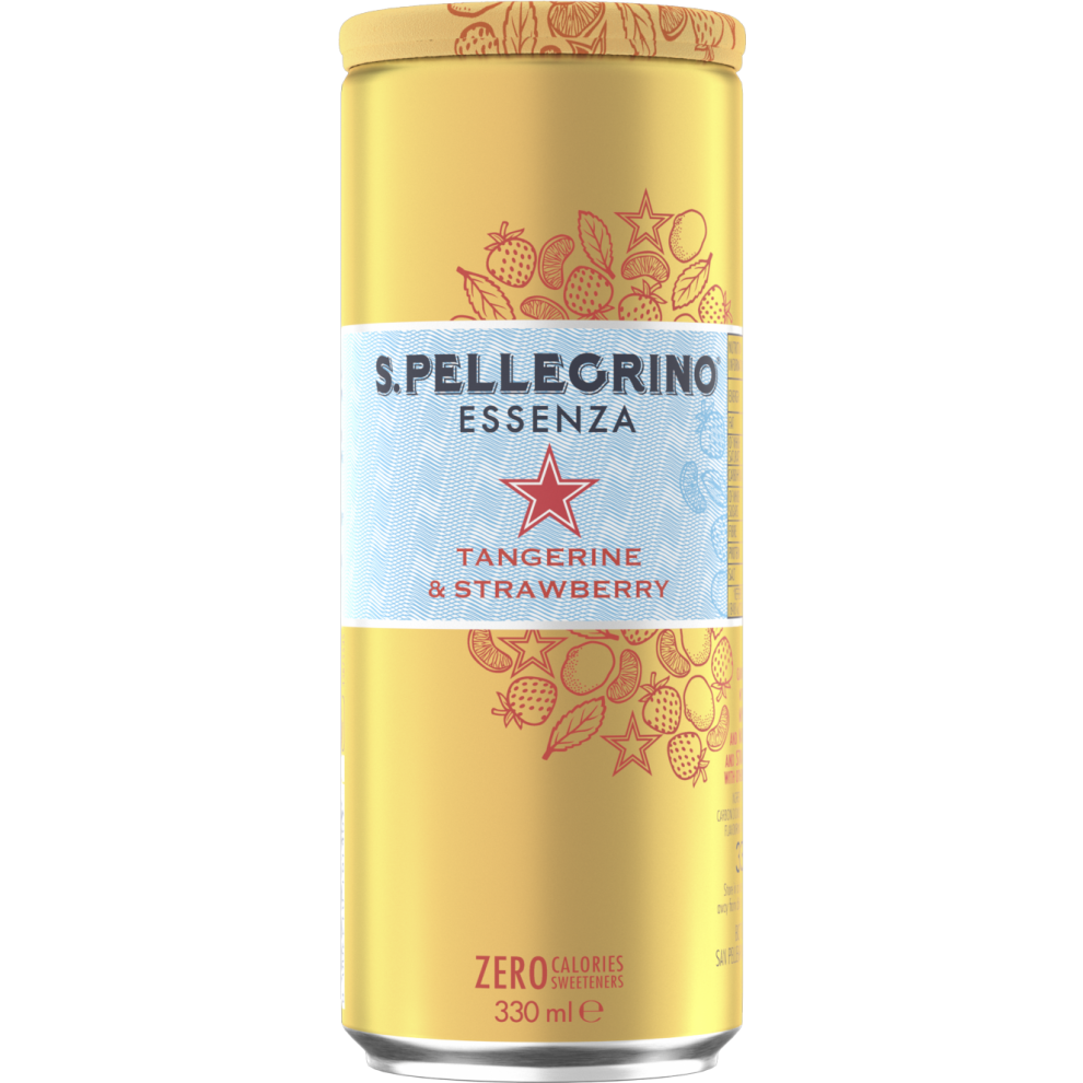 SAN PELLEGRINO Essenza - Tangerine & Strawberry 330ml (Pack of 24)