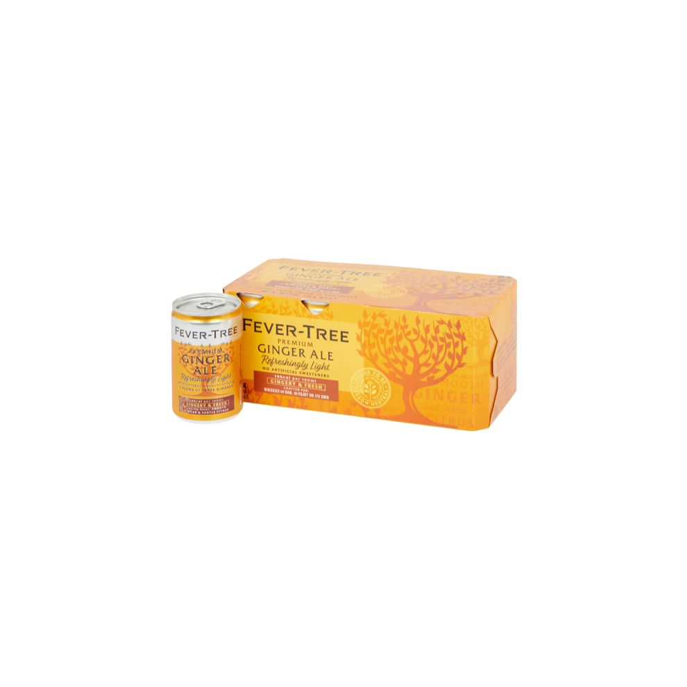 FEVER-TREE Refreshingly Light Ginger Ale - Cans 8x150ml (Pack of 3)