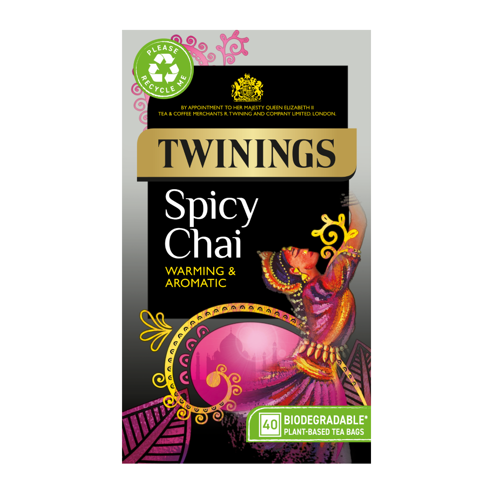 TWININGS Spicy Chai Teabags 40's (Pack of 4)