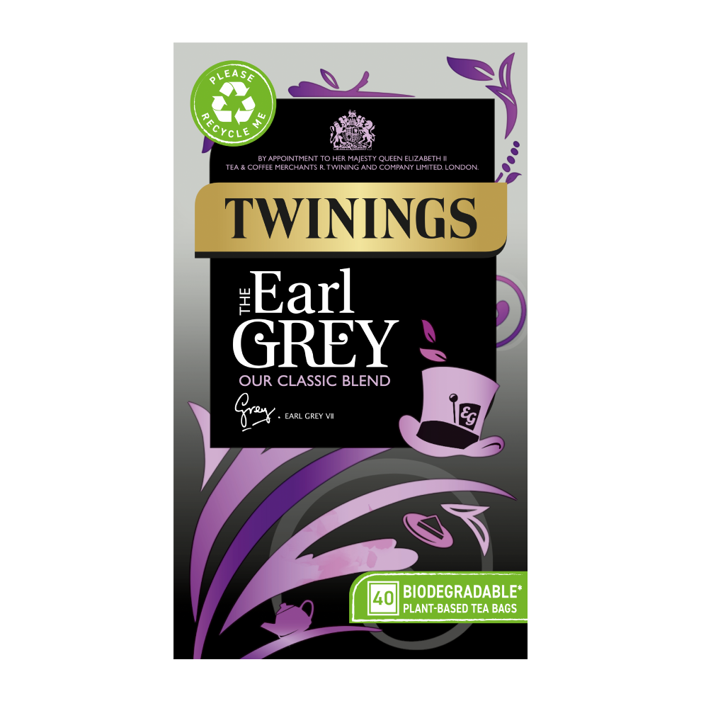 TWININGS Earl Grey Teabags 40's (Pack of 4)