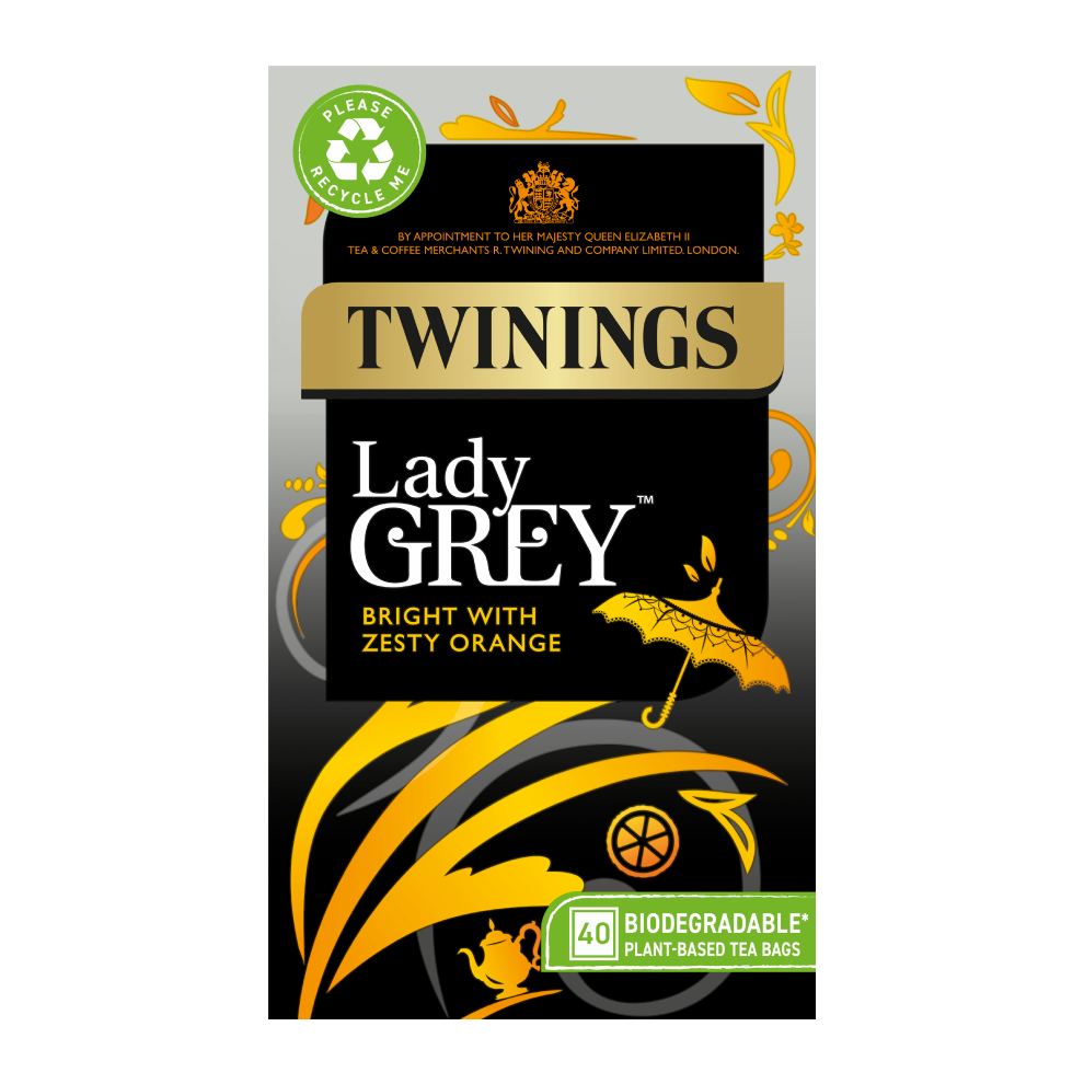 TWININGS Lady Grey Teabags 40's (Pack of 4)