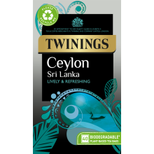 TWININGS Ceylon (Sri Lanka) Teabags 40's (Pack of 4)