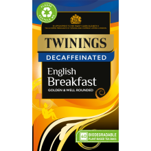 TWININGS Decaffeinated English Breakfast Teabags 40's (Pack of 4)