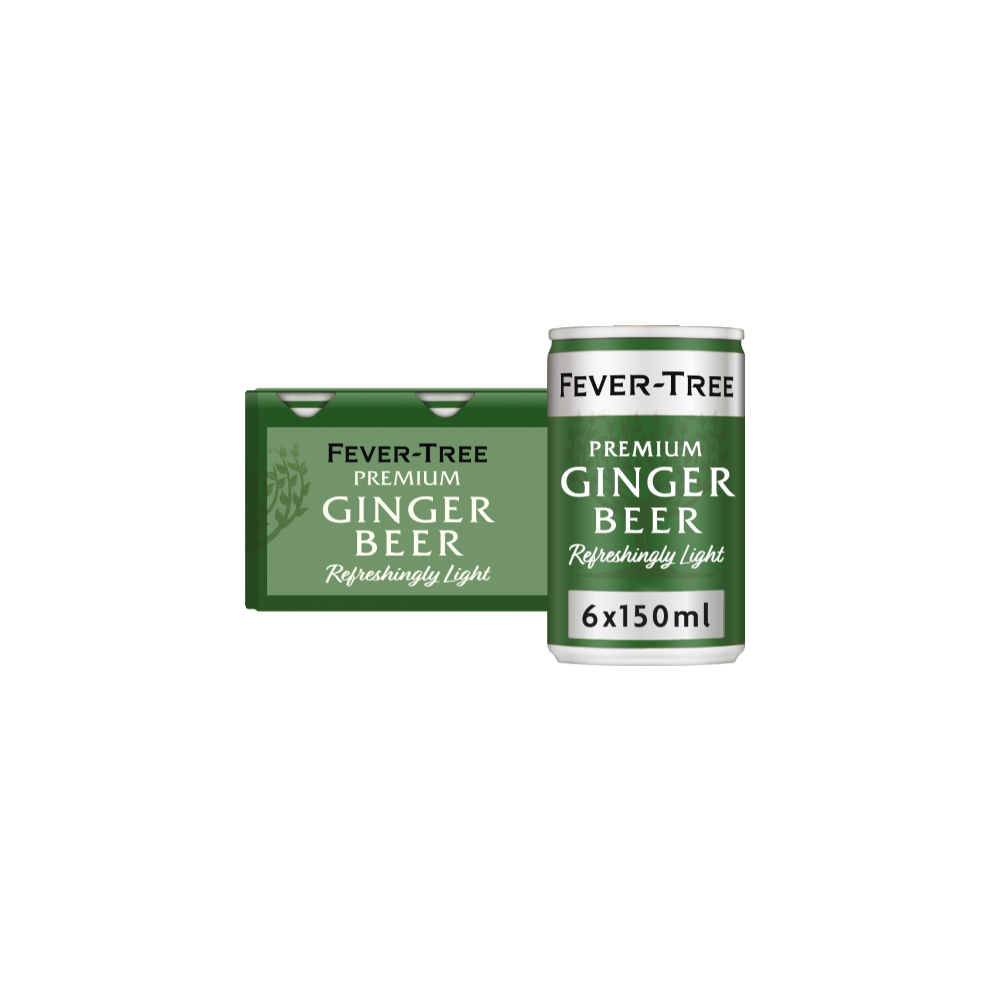 FEVER-TREE Light Ginger Beer - Cans (6x150ml) (Pack of 4)