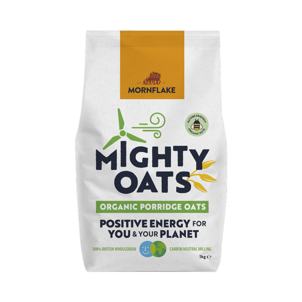 Mornflake Organic Porridge Oats 1Kg (Pack Of 6)