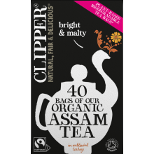 CLIPPER Fairtrade Organic Assam 40 Teabags 40's (Pack of 6)