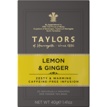 Taylors of Harrogate Lemon & Ginger Infusion 20 Tea Bags 40g