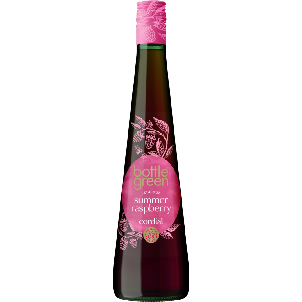 Bottlegreen Summer Raspberry Cordial 500Ml - Pack Of 6, Juicy Raspberry Flavour For Summer Refreshment