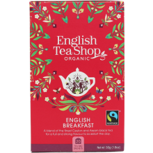 ENGLISH TEA SHOP 20 English Breakfast Sachets 50g (Pack of 6)